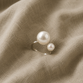 Duo perle justerbar statement-ring