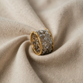 Hazy zirkonia avslappet ring