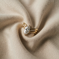 Sett med marquise-formede ringer