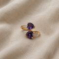 Noctira violet hjerteting ring | gull