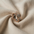 Rosa glitrende ring