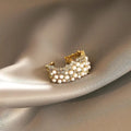 Justerbar vintage-stil perle- og zirkonring