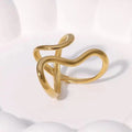 Justerbar gyllen charme-ring